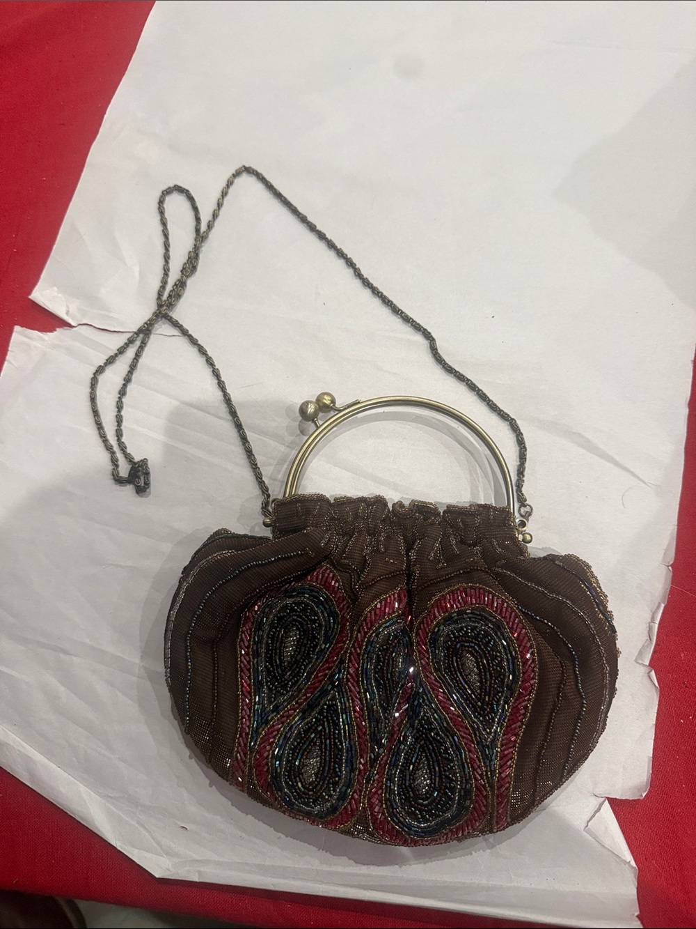 Vintage beaded clutch purse